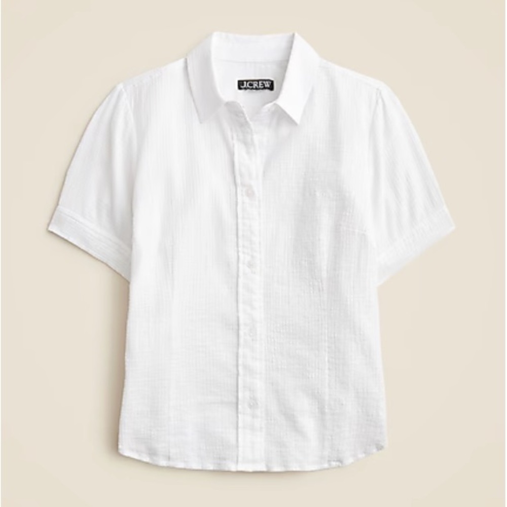 J Crew Slim-fit Button-up in Cotton Gauze Size 16